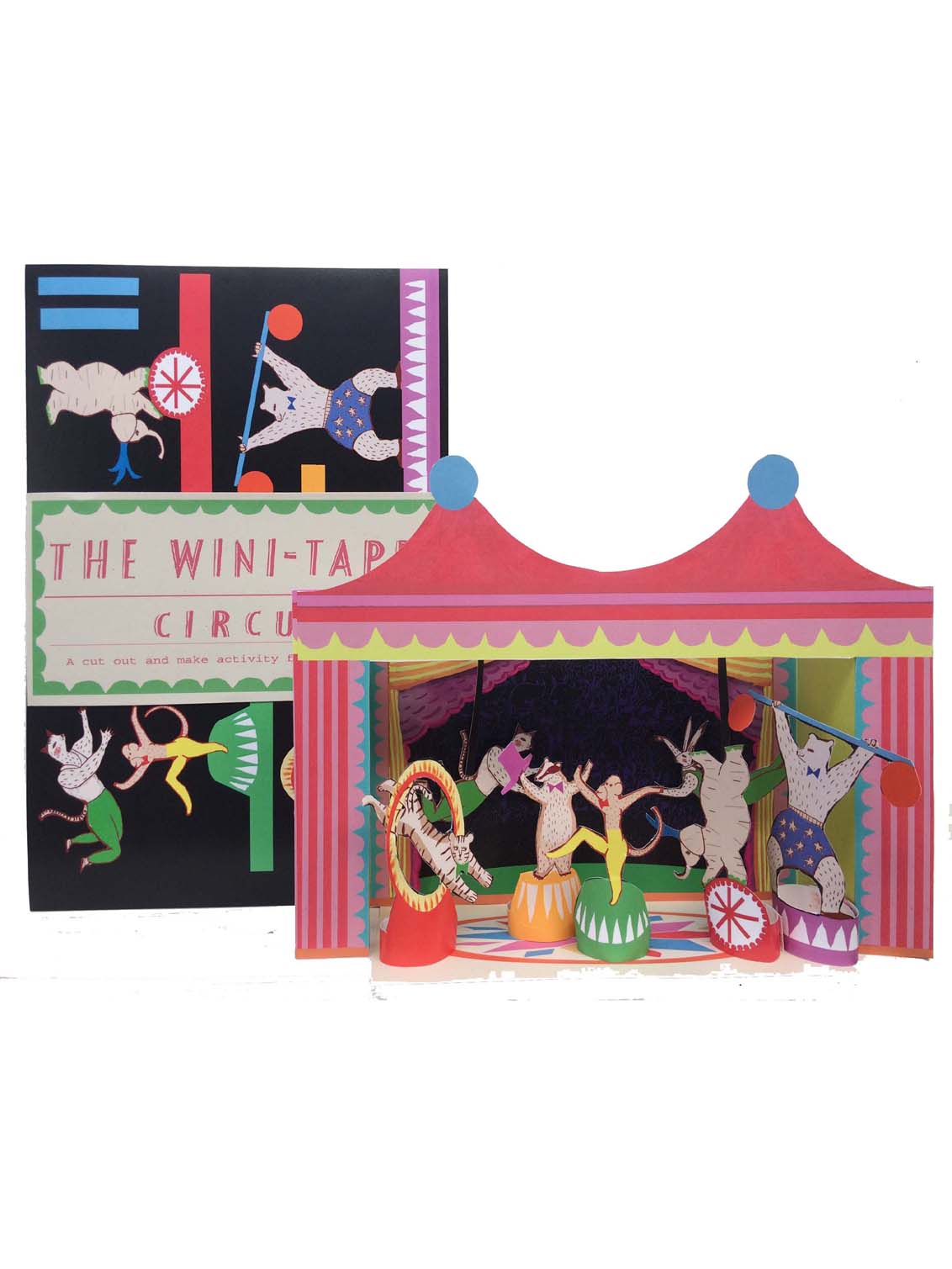 Le Cut and Make Circus features a vibrant pop-up tent scene with acrobats, animals, and performers on its decorative cover.